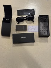 Prada PR17WS Black Frame Sunglasses with Dark Lenses – . picture