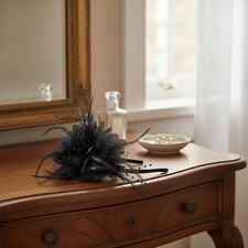Vintage-Inspired Women's Fascinator - Versatile Black Headband for Any Occasion picture