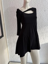 Vintage black knit mini dress whimsigoth dark Y2K 2000s NWT babydoll skater picture