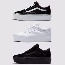 Vans Old Skool Stackform 34mm Women's sneaker Size 6-10 Black, White picture