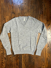Vintage 70s Tall Fellow by Lord Jeff Gray V-Neck Sweater Men's M picture