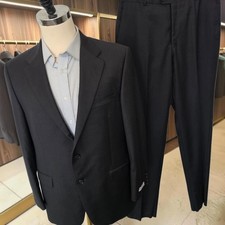 New Hickey Freeman Suit 42r 36x Unfinshed Inseam Charcoal Wool $1495 picture