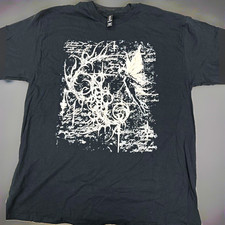 Gildan Heavy Cotton Men's Gray Graphic Print Crew Neck Short Sleeve Tee XL picture
