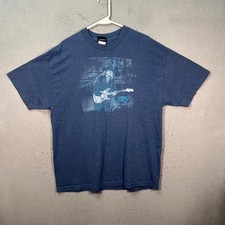 Vintage 90s Stevie Ray Vaughan T-Shirt Heather Blue Mens Size XL picture