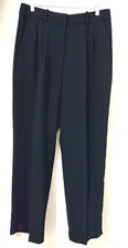 ARITZIA WOMEN'S THE EFFORTLESS PANTS CURVED-FIT CREPETTE BLACK SIZE 12 NEW picture