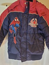 Vintage 2005 Marvel Spider-Man Puffer Jacket with Embroidered Designs  picture