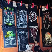 Alice Cooper Announces Alice's Attic Spring Tour T Shirt reprint Full size picture