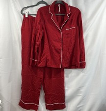 Soma Women’s Pajama Set M Paint The Town Red Winter Warm Holidays NWT picture