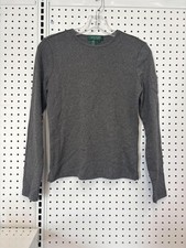 Lauren Ralph Lauren Petite Womens Gray Long-Sleeve Cotton Knit Top P/TP New With picture