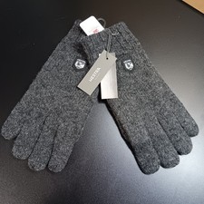Hestra Charcoal Gray Gloves Mens Size 11/XXL Wool Blend 5 Finger Insulated New picture