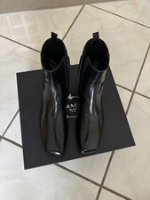 PRADA Brushed Leather Boots Side Zip Size 6  fits 7-7.5 US NEW picture