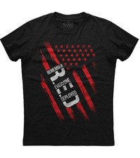 Remember Everyone Deployed, USA Flag Printed Men's New Patriotic Black T-shirt picture