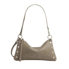 Hammitt Kyle Sml Pewter Pebble Leather Convertible Handbag Silver Hardware picture