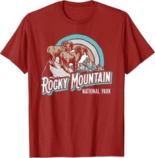 Retro Big Horn Sheep Colorado T-Shirt - Rocky Mountain National Park Design picture