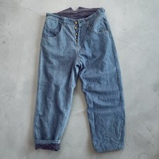 RARE Vtg 2014 Levis RED Lined Picker Jeans Silk Lined Selvedge Fishtail 30x29 picture