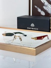Maybach The Visionist Sun 4.0 Luxury Rimless Sunglasses 22k Gold Wood Horn picture