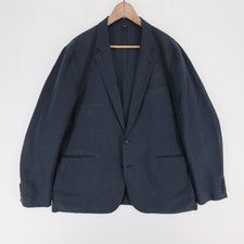 J Crew Ludlow Blazer Mens 46R Navy Blue Cotton Linen Unstructured Baird McNutt picture