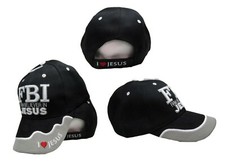 FBI FIRM BELIEVER IN JESUS Religion Adjustable Baseball BLACK Cap Hat picture