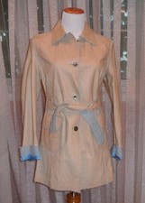 LADIES GREAT LOOKING JACKET GENUINE LEATHER DENIM LINING BY EBRA VOGLIO picture