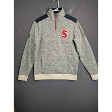 Fanatics Seattle Kraken 2024 Winter Classic 1/4 Zip Pullover Mens Medium Gray picture