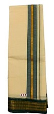Men's Traditional Pooja Pure Cotton Dhoti Cream Free Size us picture