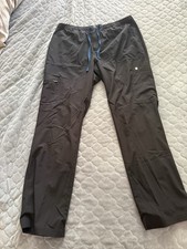 FIGS Technical Collection Scrub Pants XL Black Drawstring Waist picture
