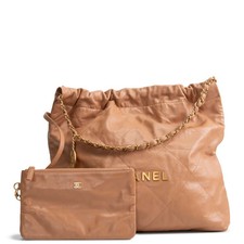 CHANEL Shiny Calfskin Quilted Chanel 22 - Camel picture