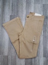American Eagle Khaki Kick Boot Stretch Pants Tan Beige Women's Size 4 Short NEW picture