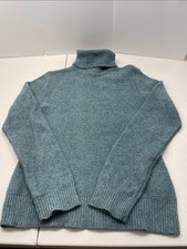 Ralph Lauren Teal Blue Turtleneck Sweater. Size L, 100% lambswool picture