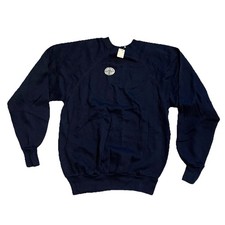 NOS Vintage 70s 80s Pannill Navy Blue Pullover Crewneck Sweatshirt Size M USA picture