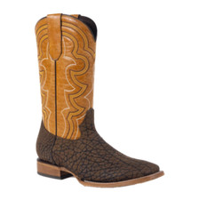 RockinLeather Men's Chocolate Buffalo Square Toe Western Boots 8024 picture