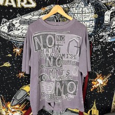Vintage No Pain No Problem Distressed Graphic T-Shirt Faded Purple XL 25x29.5 picture