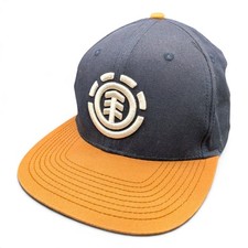 Element Skateboards Snapback Hat Black Orange Flat Brim Adjustable picture