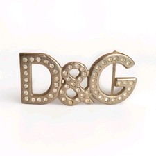 Authentic Vintage / Y2K  D&G Dolce & Gabbana Rhinestone Logo  Belt Buckle picture