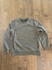 Spyder Active Men’s Gray Crew Neck Pullover Sweatshirt Logo Pockets Size L picture