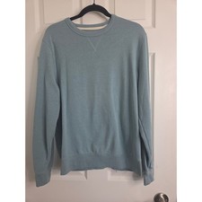 J.Crew Sweatshirt Mens M Blue Good Condition Crewneck Pullover V-Stitch picture