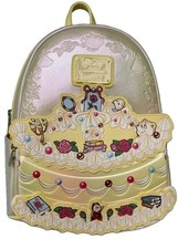 Loungefly Disney Beauty and The Beast Belle Cake Mini Backpack  NWT picture