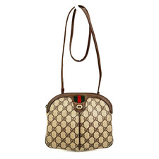 Vintage GUCCI Sherry Shoulder Bag GG Crossbody Brown Auth picture
