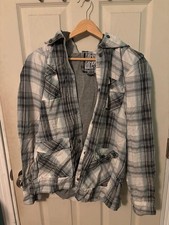 Volcom Plaid Hooded Shirt Jacket Size L picture