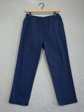 Katharina Hovman Casual Ankle Pant Size 4 Navy Elastic Waist Italian Taffeta NEW picture
