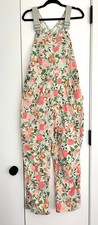 Duluth Trading gardening overalls dahlia print, womens medium, 31