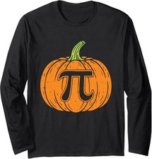 Pumpkin Pi Symbol Math Nerd Spooky Halloween Fun Long Sleeve T-Shirt picture