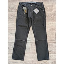 Women's Dovetail Workwear Maven Slim No Fade Black Cordura Denim Pants 14x28 NWT picture
