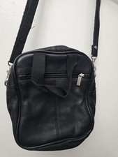 Wilson Leather Crossbody Shoulder Bag Black Vintage EUC  picture