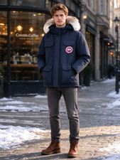 New men's Canada Goose Expedition Down Parka in dark blue picture