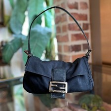 FENDI Baguette Small Black Neoprene Shoulder Bag picture