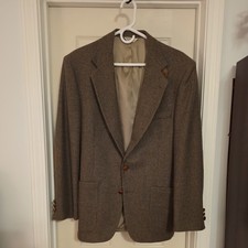 Vintage Orvis Tweed Blazer Size 40R (fits like 42) Brown Wool, USA, Elbow Patch picture