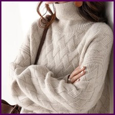 2026 New Women Loose Sweater Winter Casual Chic Cashmere Oversize Thick Sweater picture