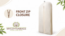 Cotton Garment Bag - Excellent Quality - Dress Bag - 42 inches Tall - Lot picture