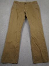 Bonobos Pants Mens 34x32 Brown Straight Leg Chino Pockets Preppy Distressed picture